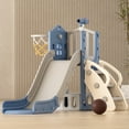 thumbnail image 1 of KORIMEFA Toddler Slide Set, Slide for Toddlers Age 1-4 with Basketball Hoop and Ball, Slide for Kids, Indoor Outdoor Backyard Playground Climbing Baby Slide Toy, 1 of 14