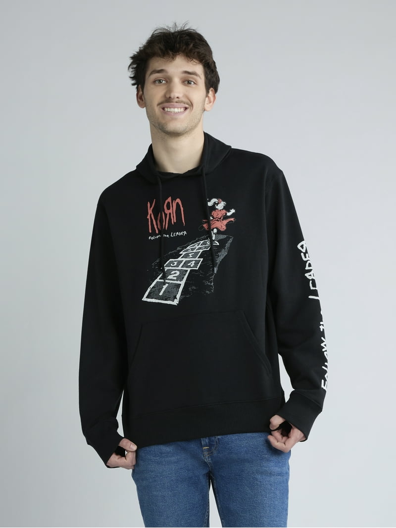 Korn Men's and Big Men's Follow the Leader Graphic Hoodie, Sizes