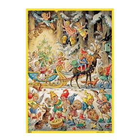 Alexander Taron Korsch Advent - Elves with Angels - 11.5" H x 8" W x .1" D