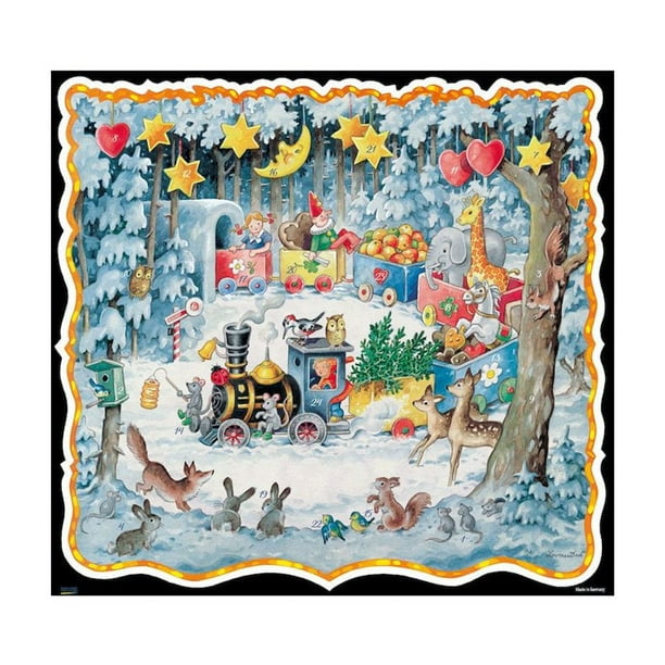 KORSCH Advent Calendar Vintage 1954 1958 Design 11 75 quot Square
