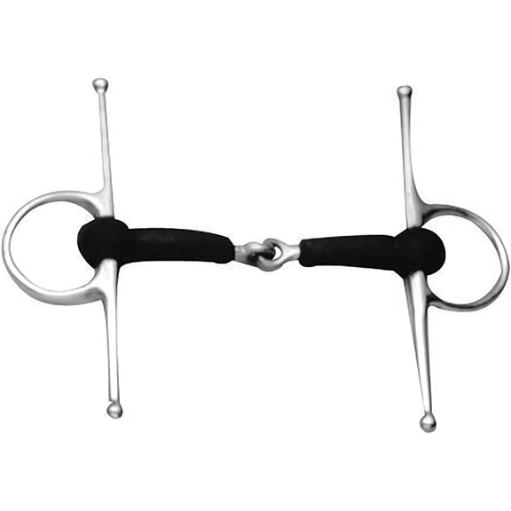 KORSTEEL SLOW TWIST FULL CHEEK EGGBUTT SNAFFLE BIT - 4.75