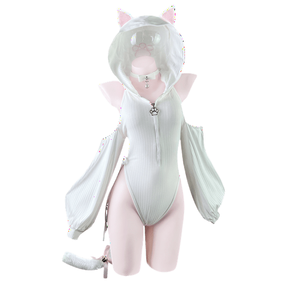 KORURACLUB Cat Maid Outfit Womens Lingerie Set Kitten Cat Claw Cosplay Sexy Sweater lingerie animal Cosplay lingerie