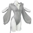 thumbnail image 1 of KORURACLUB Cosplay Sexy Outfit Cosplay Lingerie for Women Animal Costumes Long Sleeve Zipper Hooded Neck Bodysuit, 1 of 6