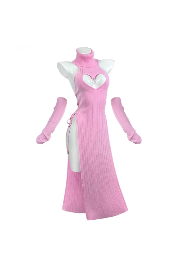 Sexy Dress Cheongsam Costume premium sweater cosplay lingerie High Slit Long Dress