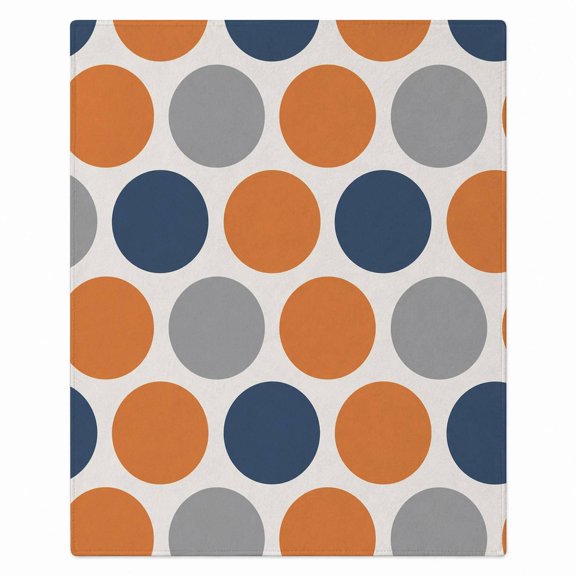KORVYNZA Geometric Circle Fleece Throw Blanket, 280 GSM Polyester