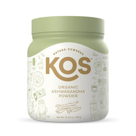 KOS Organic Ashwagandha Root Powder, Natural Stress & Anxiety Relief, 12.84 oz