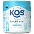 KOS Organic Blue Spirulina Powder Vegan Superfood Booster, Gluten
