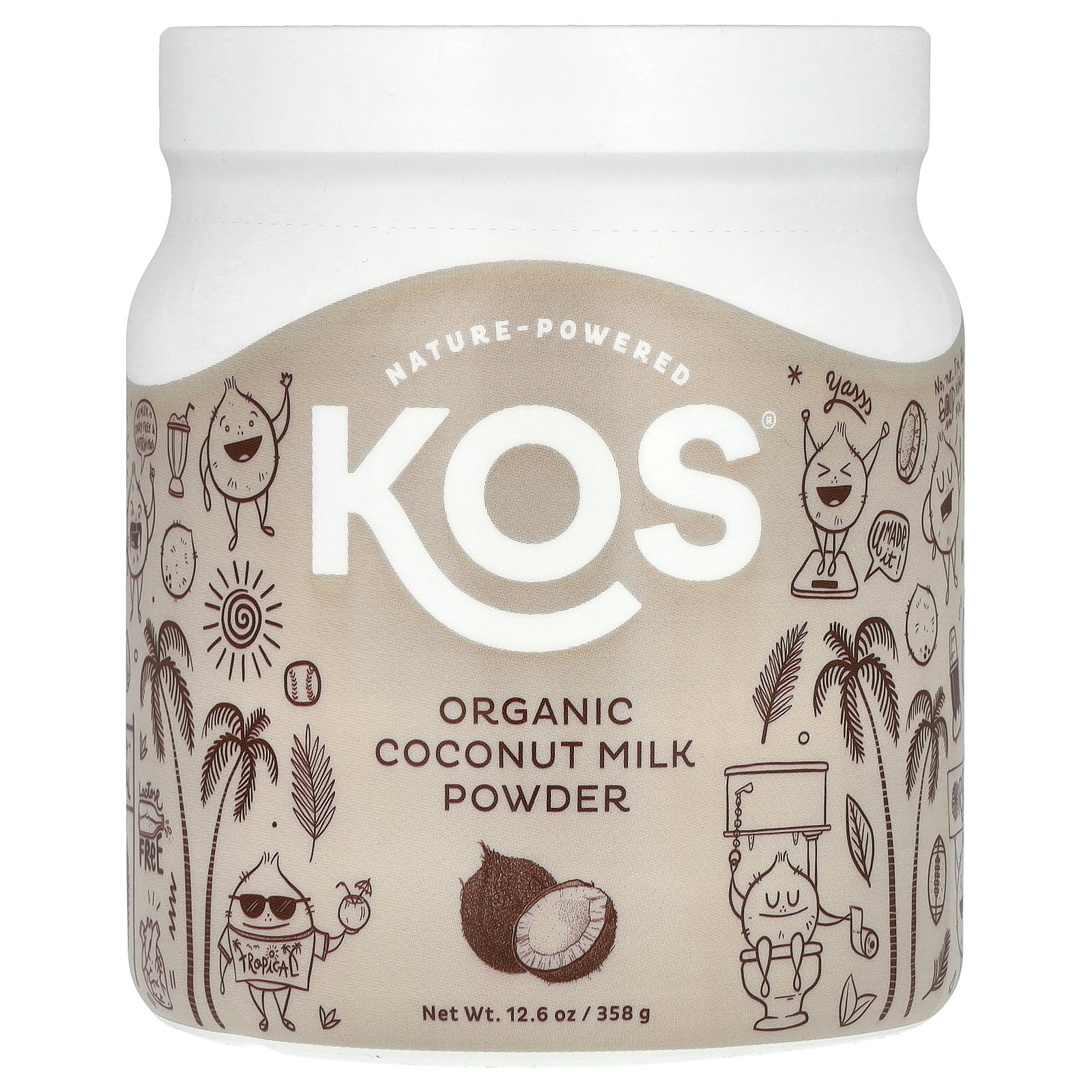 KOS Organic Coconut Milk Powder, 12.6 oz (358 g)