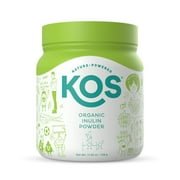 KOS Organic Inulin Powder, Unflavored Prebiotic FOS, 11.85oz
