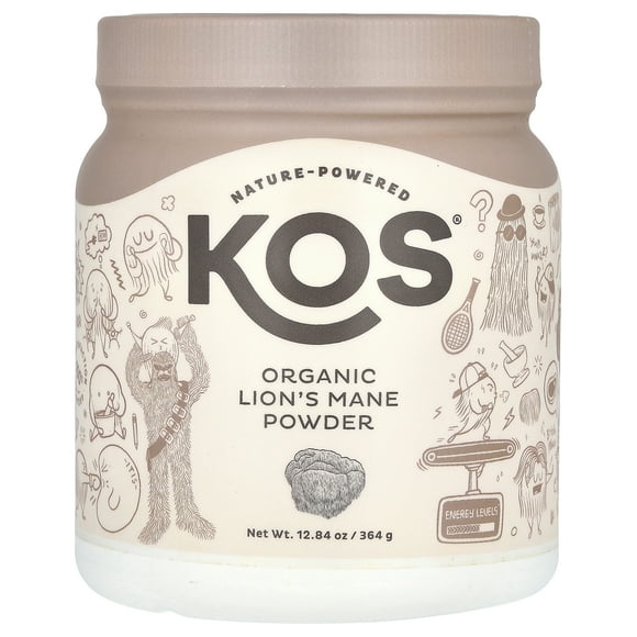 KOS Organic Lion's Mane Powder, Memory & Focus Nootropic, Immunity Booster 12.84oz