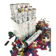 King of Sparklers Easy To Use Metallic Confetti Dispensers, Multicolored 12 Inches 6 Packs