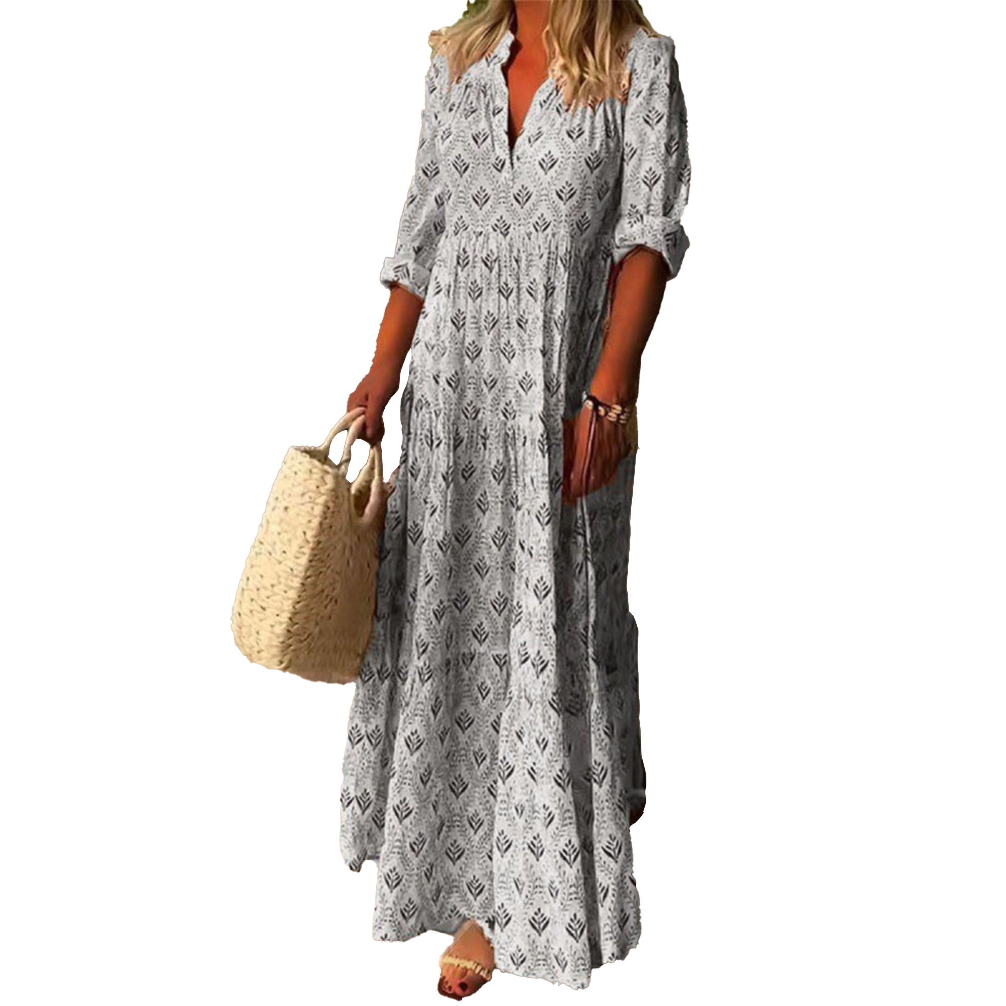 Women's Floral Cami Maxi Dress – Boho Criss Cross Tie Backless, Bodycon Long Dress