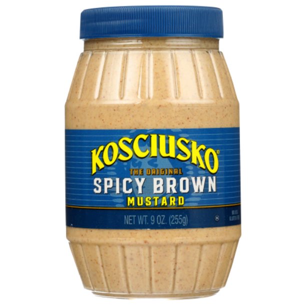 KOSCIUSKO MUSTARD SPICY BRWN 9 OZ Pack of 6