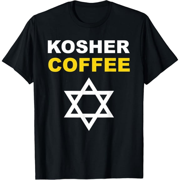 KOSHER COFFEE Gift Jewish T Shirt Barista Kitchen Hanukkah