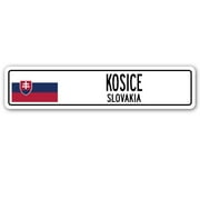 KOSICE SLOVAKIA Street Sign Slovak flag city country road wall gift