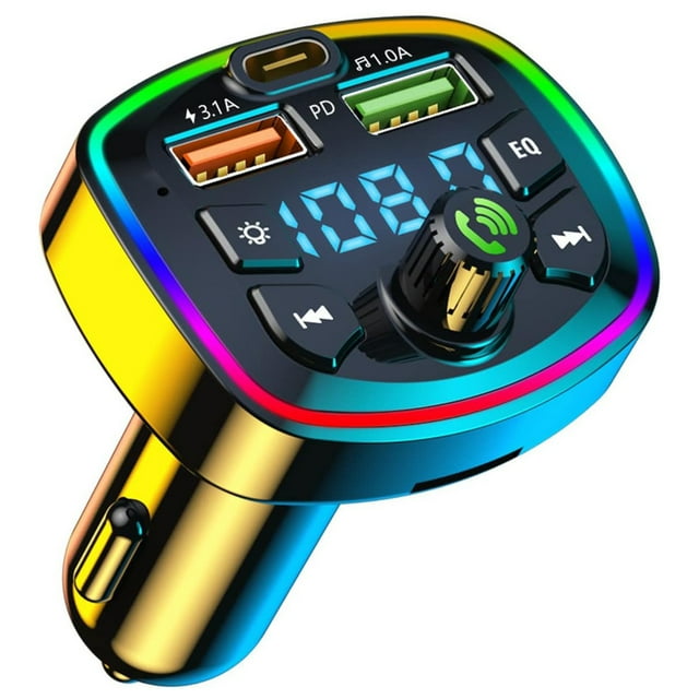 KOSIY Bluetooth 5.0 FM Transmitter Car Adapter HiFi Bass Sound Fast