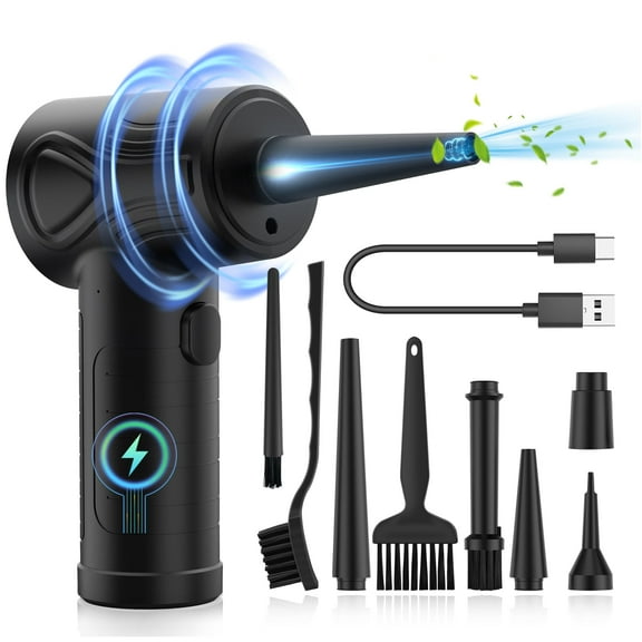 Kosiy Compressed Air Duster Cleaner Cordless 110000RPM for Electronics Keyboard Computer Canned Air