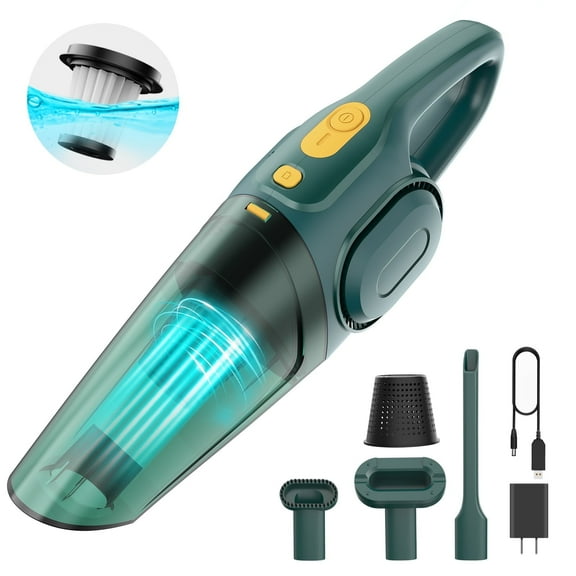 Kosiy Hand Vacuum Cleaner Cordless Car Vacuum Cleaner 8kpa Strong Suction Portable for Wet Dry Clean