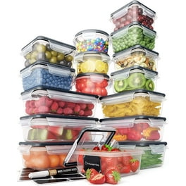  Rubbermaid 26 Piece Flex & Seal with Leak Proof Lids, Easy to  find, snaps right on to the bases, Blue: Home & Kitchen