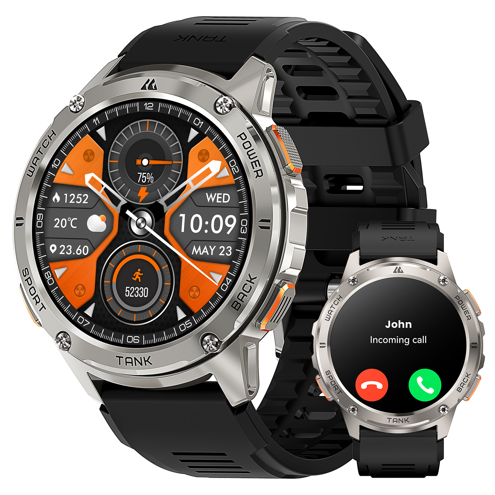 KOSPET T2 Smart Watch for Men, Rugged IP68 Waterproof fitness ...