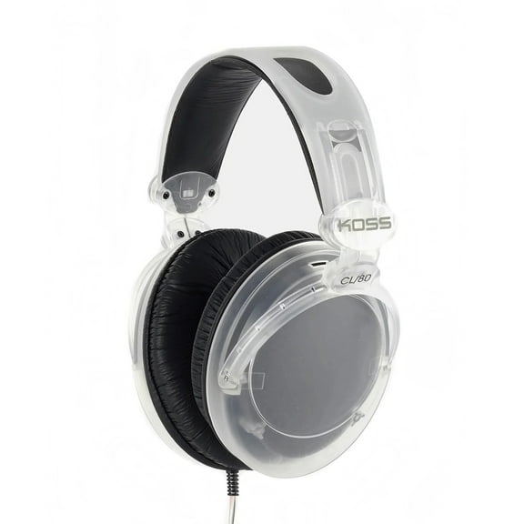 Koss CL-80 Full-Size Over-Ear Headphones, Retro Style, Clear, 182270