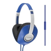 Koss UR23i Wired Over-Ear Headphones with In-Line Mic/Remote, 3.5-mm TRRS Connector, Closed Back and D-Profile Design, Blue