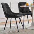 thumbnail image 1 of KOSSMAI Set of 2 Upholstered Side Dining Chairs in Faux Leather for Living Room, Dining Room, Kitchen Room, 1 of 5