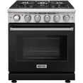 thumbnail image 1 of KOSTCH 30-in 5 Burners 4.55-Cu ft Convection Oven 110V Freestanding Natural Gas Range in  Black, 1 of 6