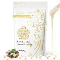 KOTAMU Hard Wax Beads for Hair Removal - 1lb Sensitive Skin Thick Hair Formula for Full Body, Face, Chest, Back, Leg, Bikini Brazilian Waxing - Wax Refill for Women and Men