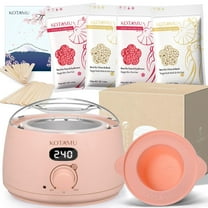 KOTAMU Wax Kit Pink Digital Hair Removal Waxing Kit for Women & Men Hot Wax Warmer Pot for Face, Eyebrow, Body, Brazilian, Bikini, Sensitive Skin Wax Machine with 25 Accessories for Home Salon
