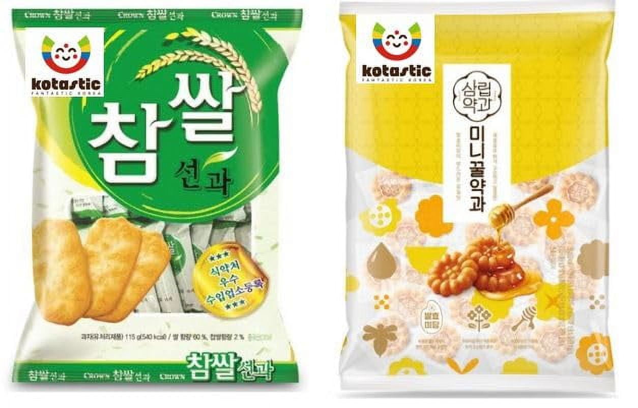 [KOTASTIC] Korean Rice Crackers RRF12 Snack 115g 참쌀선과, Yakgwa Korean ...