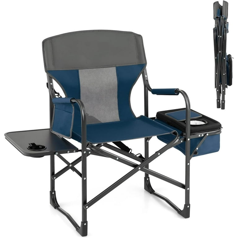 KOTEK Camping Directors Chair, Outdoor Folding Chair with Side