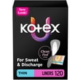 thumbnail image 1 of Kotex Daily Wrapped Liners, Light Absorbency, Thin, 120 Count, 1 of 9