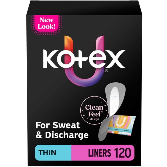 Kotex Daily Wrapped Liners, Light Absorbency, Thin, 120 Count