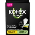 thumbnail image 1 of Kotex Bamboo Wrapped Liners, Light Absorbency, Regular Length, 66 Count, 1 of 10