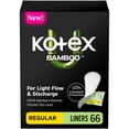 thumbnail image 1 of Kotex Bamboo Wrapped Liners, Light Absorbency, Regular Length, 66 Count, 1 of 9