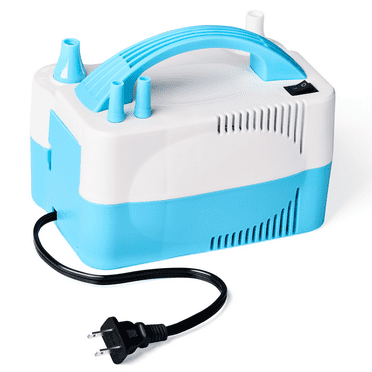 KOTTO Electric Balloon Pump, 2 Nozzles, White and Blue, 8.07'' x 5.31" x 5.91"