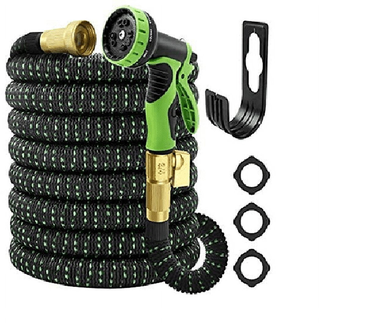 KOTTO Expandable Garden Hose 150ft with 10 Spray Nozzles, Hose Holder