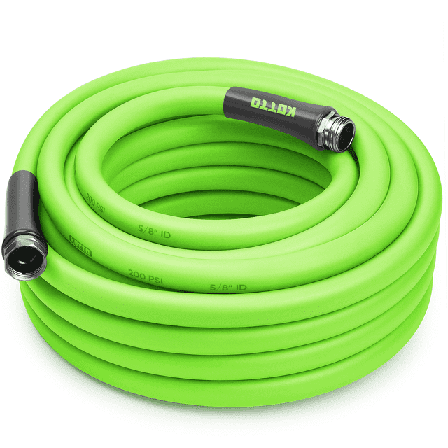 KOTTO Heavy Duty Expandable Garden Hose, Lightweight Water Hoses for Outside, Leak-Proof, Green, 50ft