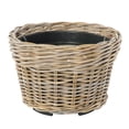 thumbnail image 1 of KOUBOO Rattan Conical Planter Basket with Plastic Pot, Small, 16" Diameter, 4 Gallon Capacity, Handwoven Natural Wicker Indoor Outdoor Planter, 1 of 14