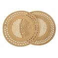 thumbnail image 1 of KOUBOO Round Rattan Decorative Placemats, Woven Tablemats for Dine Room Table Decor Rustic Kitchen Decor, Special Events Natural Color, 15 In (Set of 2 pc), 1 of 5