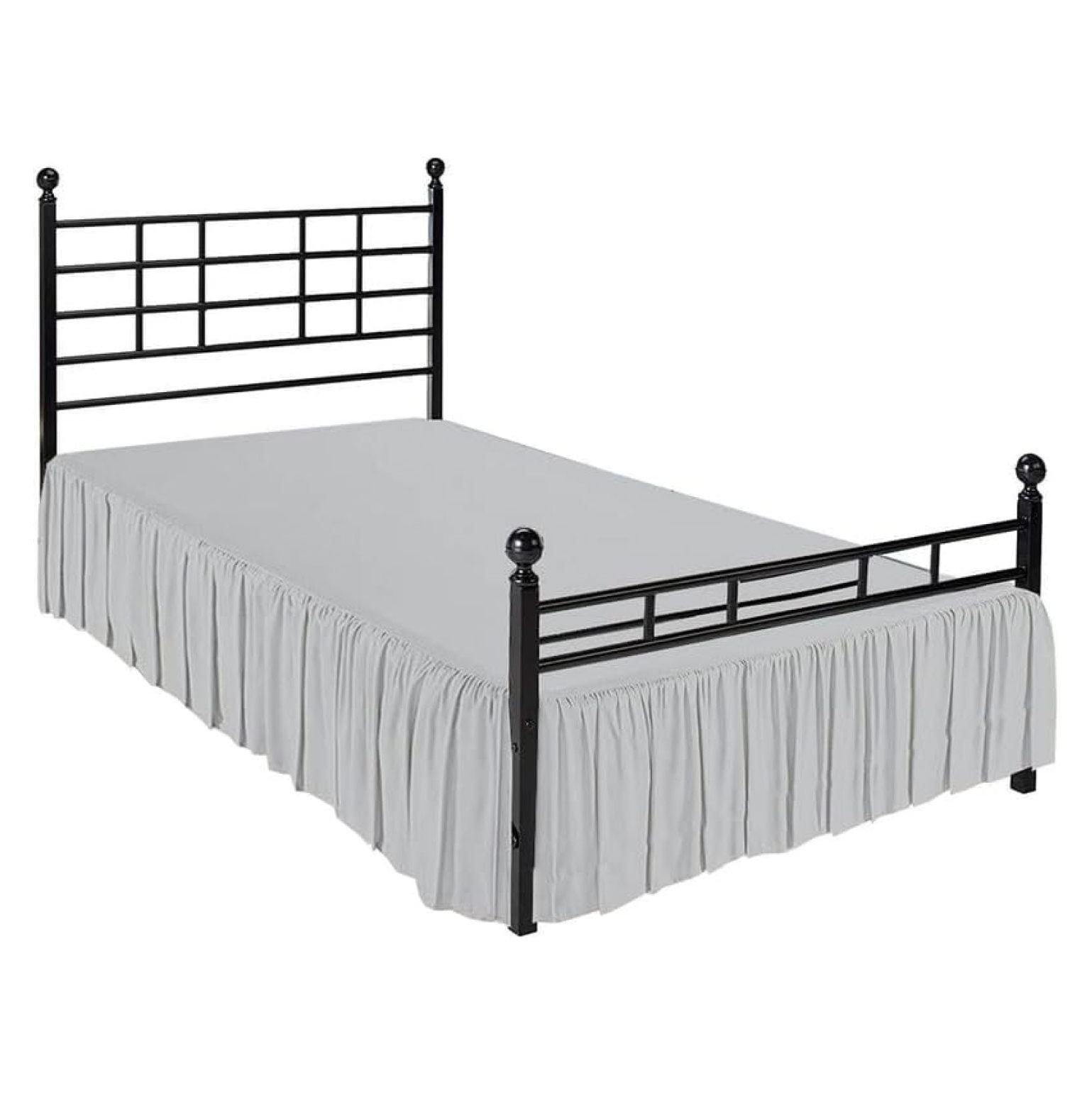 KOUROUU Ruffled Bed Skirt with Split Corners,King Dust Ruffle 15 inch