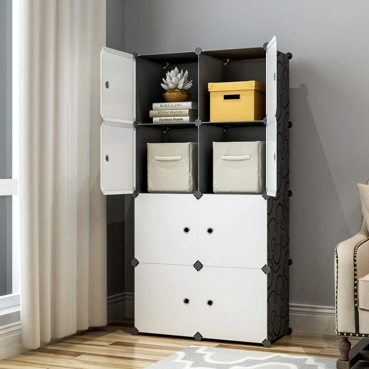 KOUSI Large Cube Storage 14"x18" Depth Cube (8 Cubes) Cube Organizer