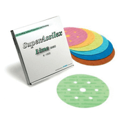 Eagle Abrasives, Inc. KOVAX Super Assilex 193-2547 Sanding Disc, 6 in, 7 Holes, 1000 Grit, Super-Tack Attachment, Lime