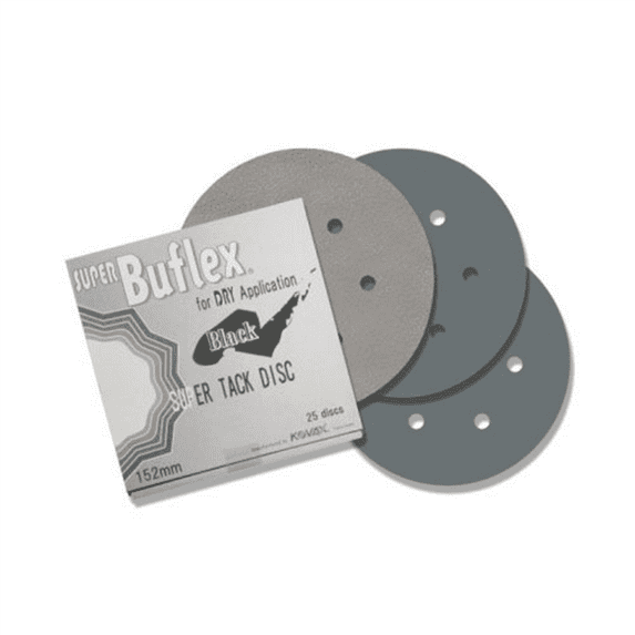 Eagle Abrasives, Inc. KOVAX Super Buflex 193-1534 Sanding Disc, 6 in Dia, 3000 Grit, Black, Dry, Hook and Loop Attachment, 7 Holes