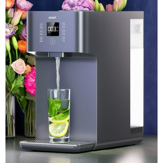 KOVIET Water Filter, 8-Stage Nano Reverse Osmosis Multi Filter Countertop Filtration System, Gray