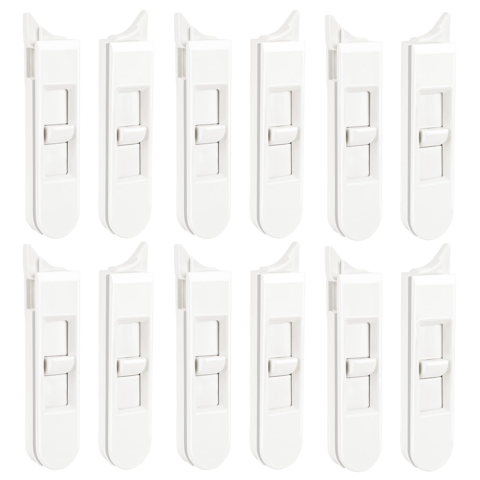 KOVOSCH 12 Pcs White Vinyl Window Latch Security, Window Latch Locks ...