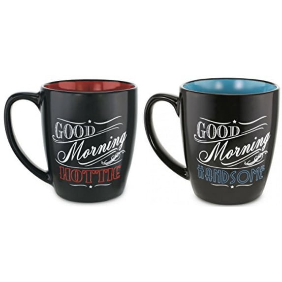 KOVOT 18-Oz Ceramic Good Morning Mugs (Hottie and Handsome Set)