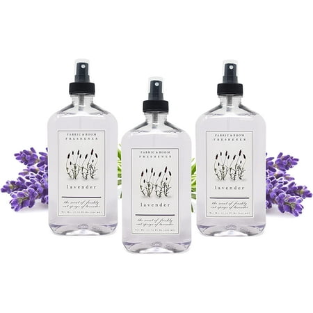 KOVOT Fabric & Room Spray Air Freshener -All Natural Calming Linen & Bedtime Mist -Made with Essential Oils, Natural Fabric Spray Bed Linen Spray - Lavender - 17.75 Fl Oz (Pack of 3)