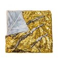 KOVOT Sequin Mermaid Style Throw Blanket 50" x 60" Reversible Color